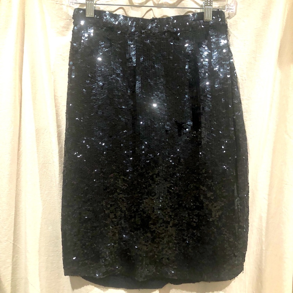 Black Sequin Skirt